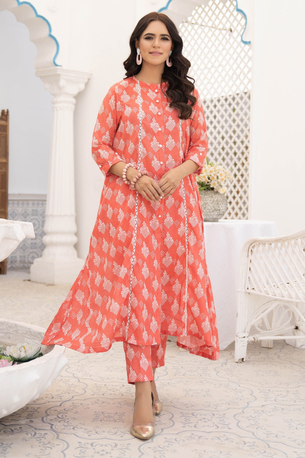 2PC Unstitched | Printed Lawn Shirt + Trouser