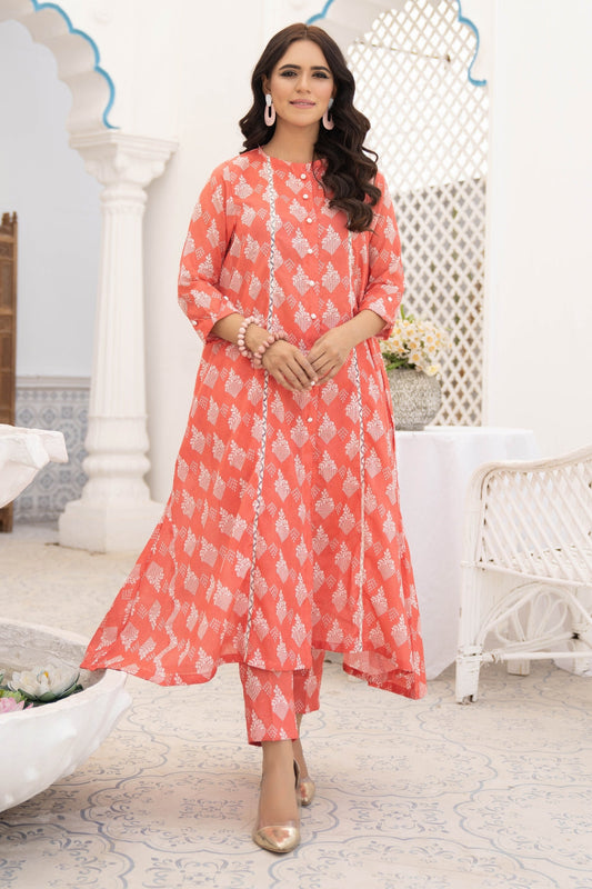 2PC Unstitched | Printed Lawn Shirt + Trouser
