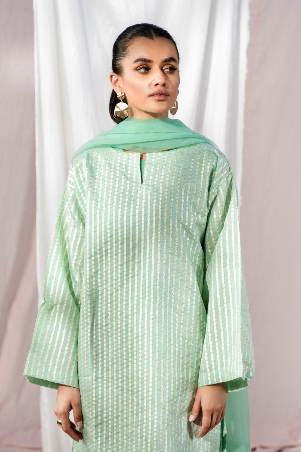 4 PC Stitched | Silk Suit