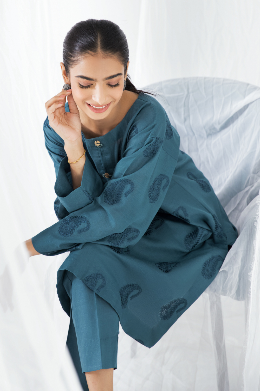 2 PC Unstitched | Khaddar Embroidered Shirt + Trouser