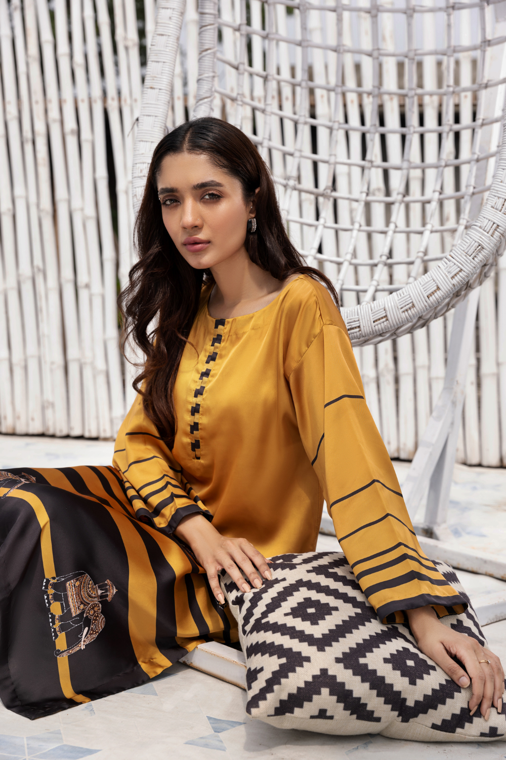 1 PC Stitched | Silk Tunic Printed Long Shirt