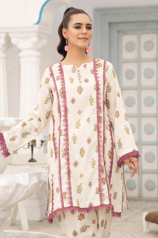 2PC Unstitched | Printed Lawn Shirt + Trouser