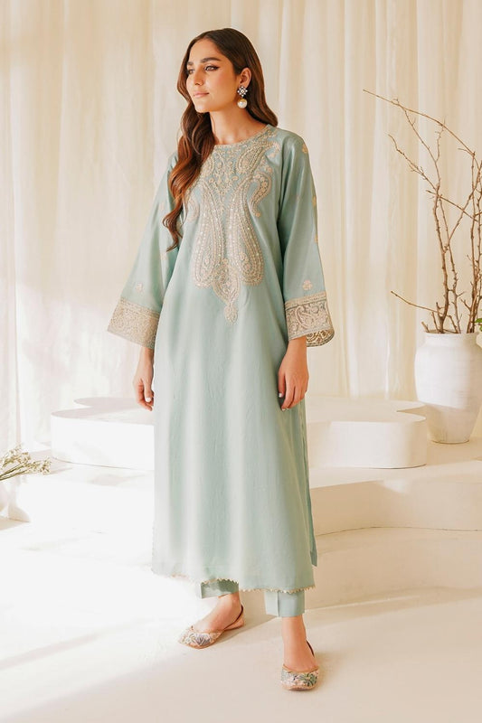 2 PC Stitched | Lawn Embroidered Shirt + Trouser