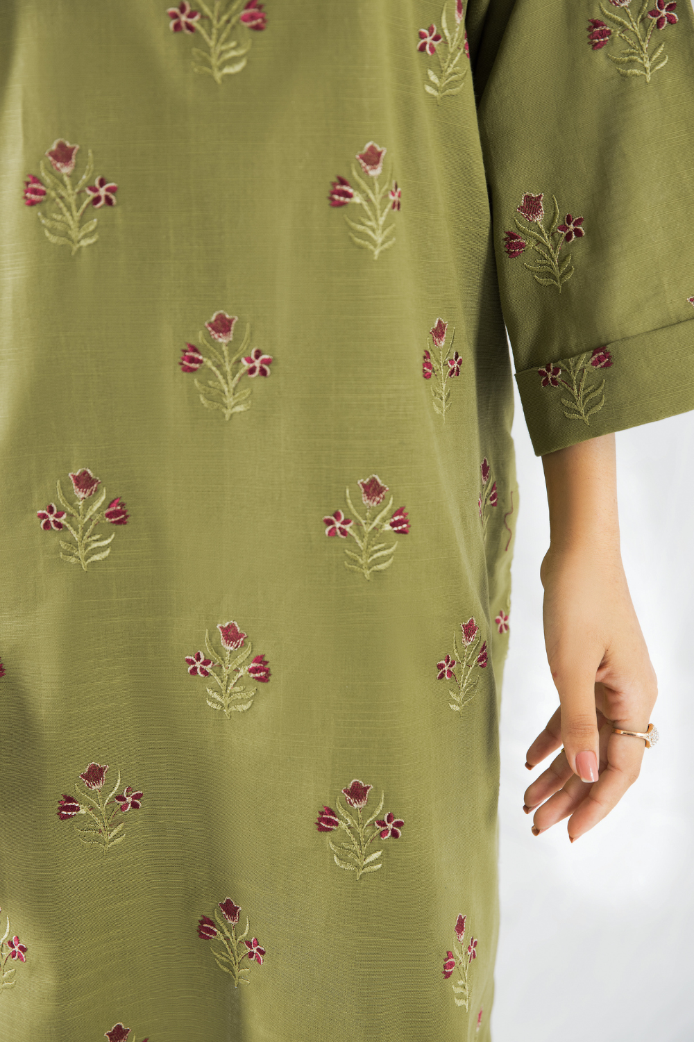 2 PC Unstitched | Khaddar Embroidered Shirt + Trouser