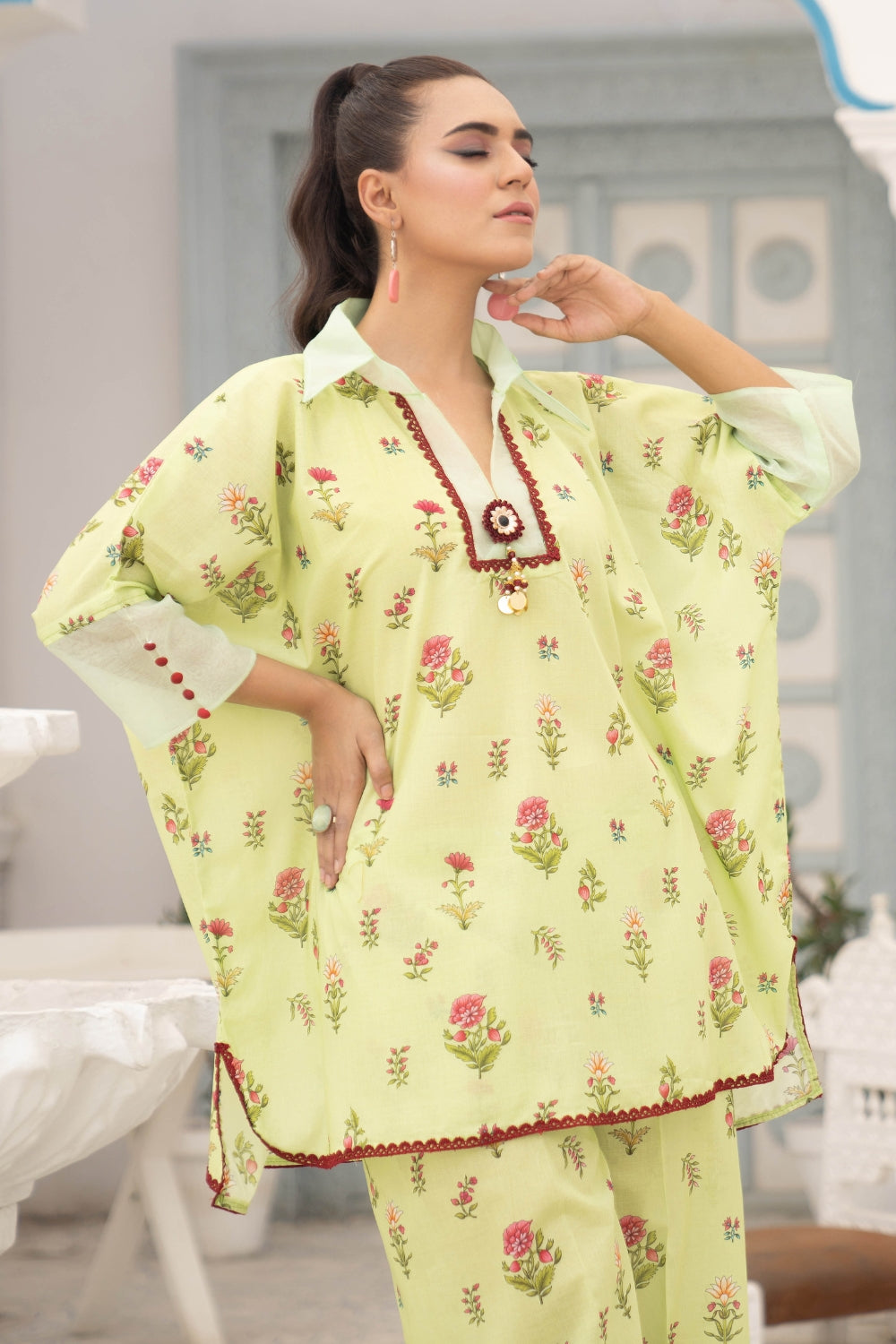 2PC Unstitched | Printed Lawn Shirt + Trouser