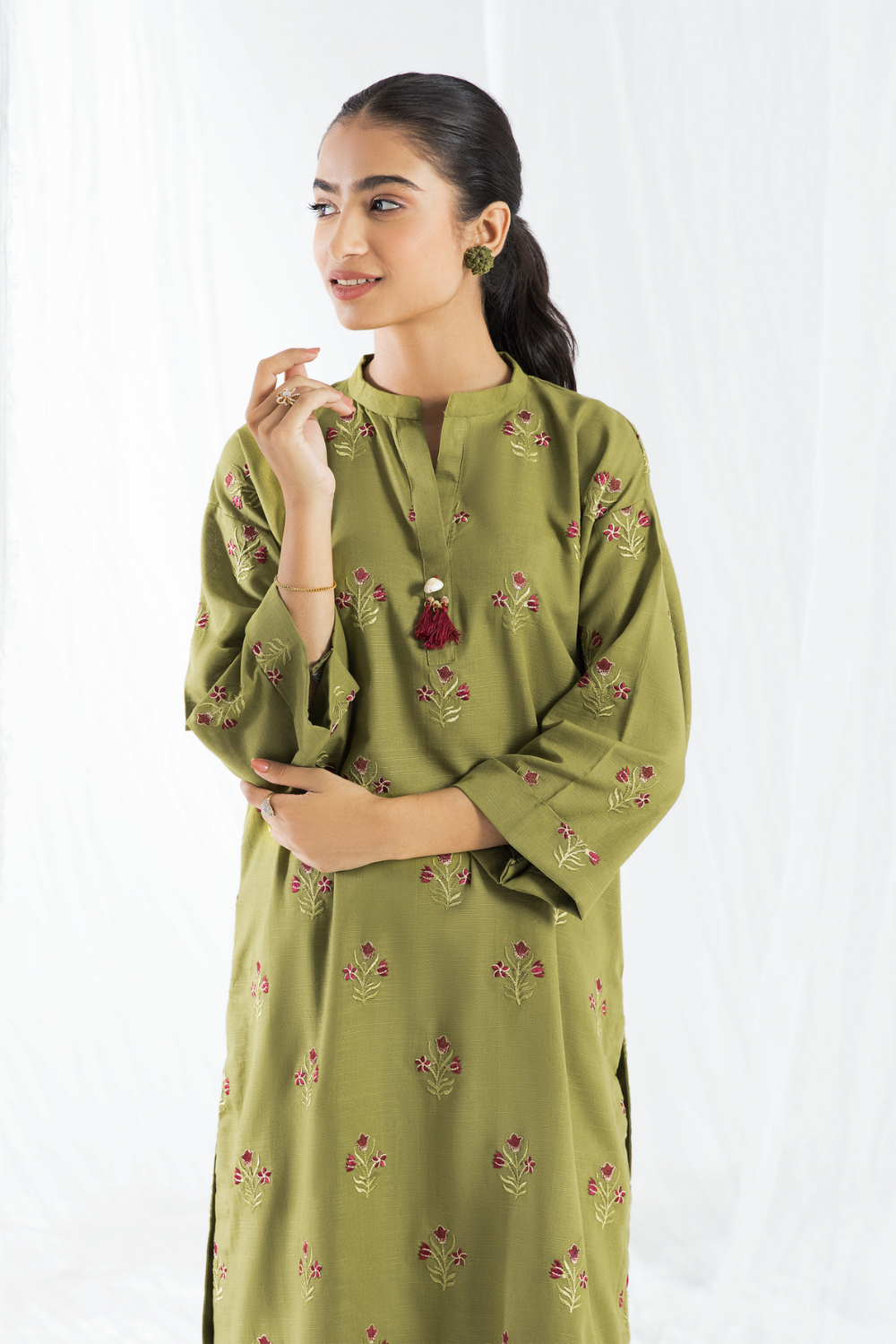 2 PC Unstitched | Khaddar Embroidered Shirt + Trouser