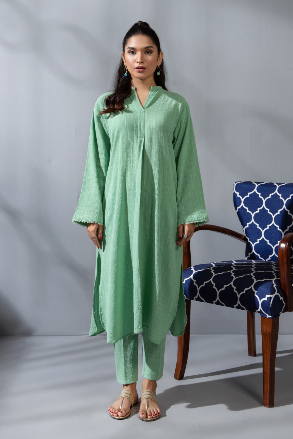 2 PC Stitched | Jacquard Shirt +Trouser