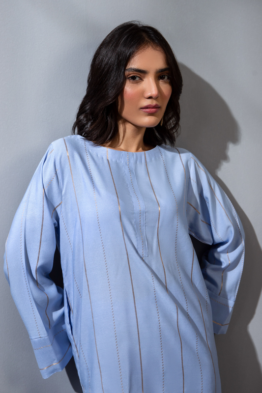 2 PC Stitched |  Yarn Dyed Fancy Jacquard Shirt  + Trouser