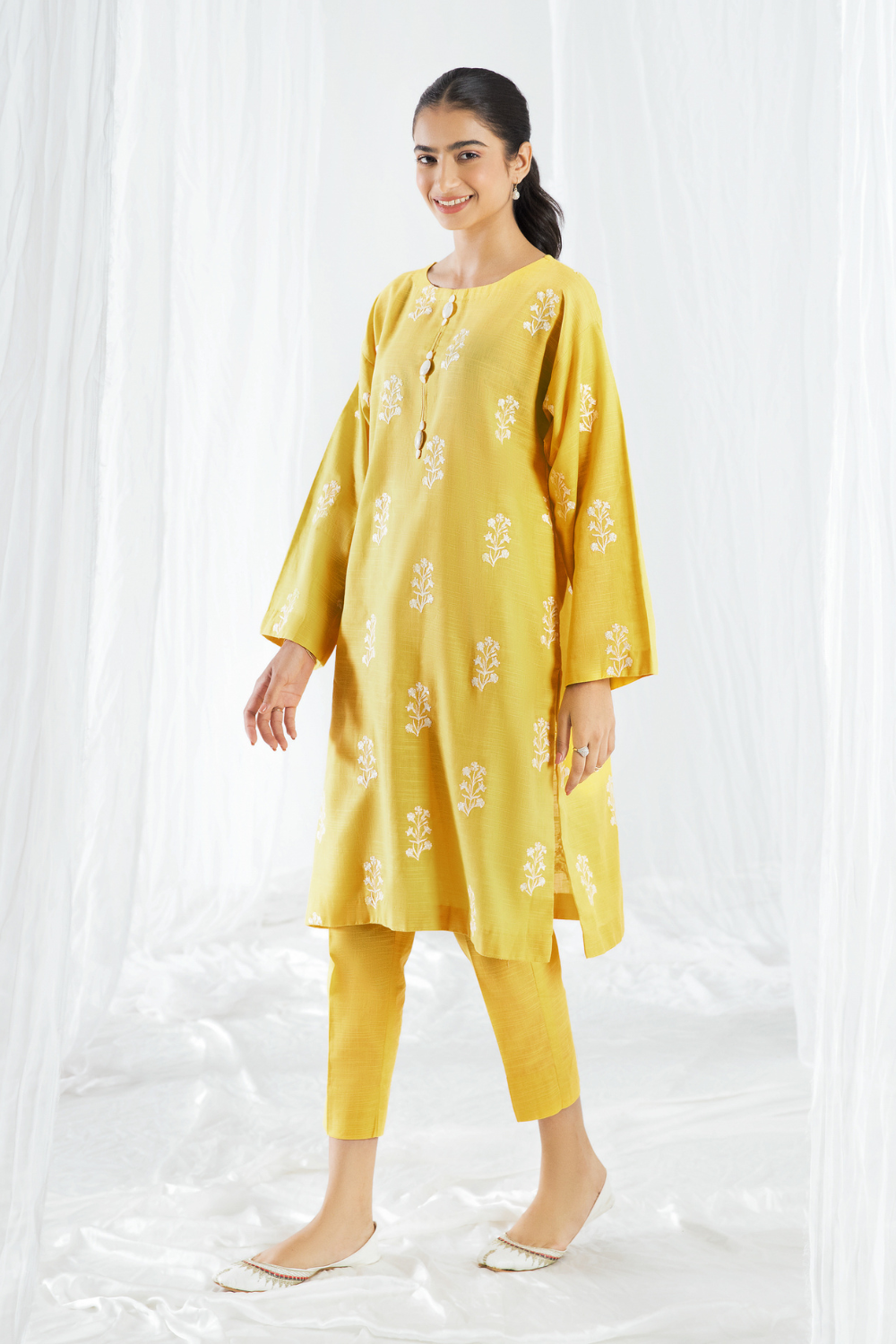 2 PC Unstitched | Khaddar Embroidered Shirt + Trouser