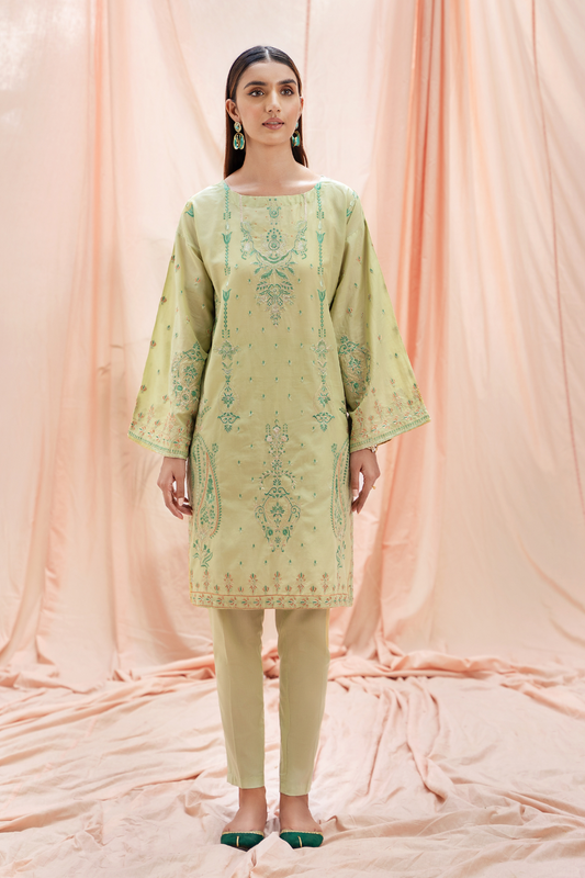 1 PC Stitched | Pima Embroidered Lawn Shirt