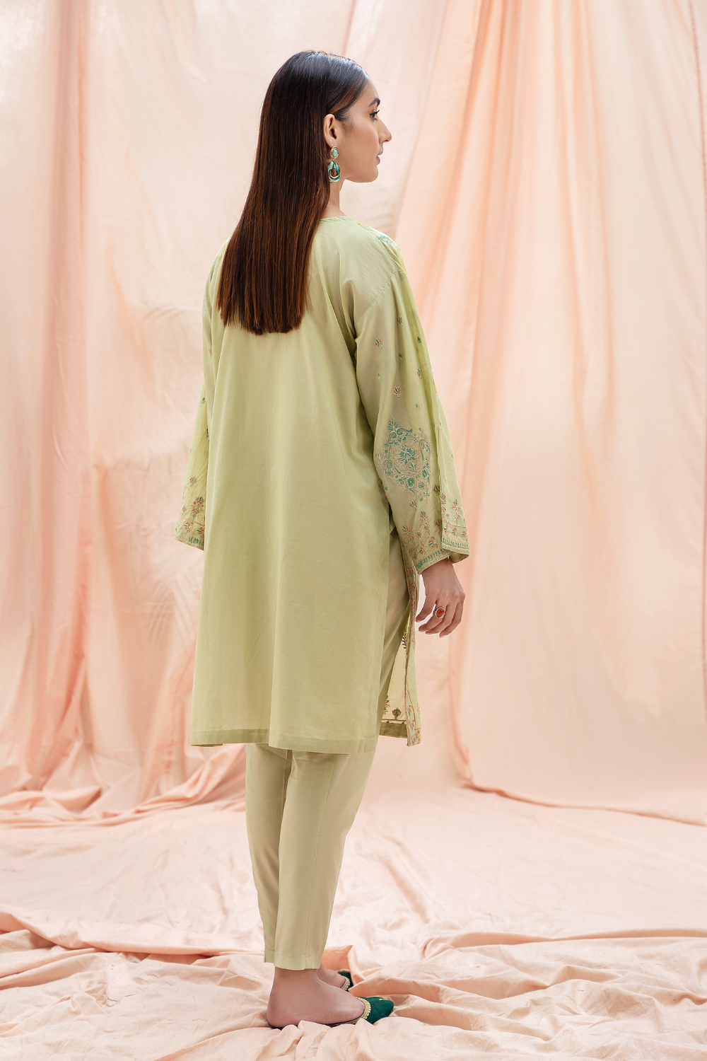 1 PC Stitched | Pima Embroidered Lawn Shirt