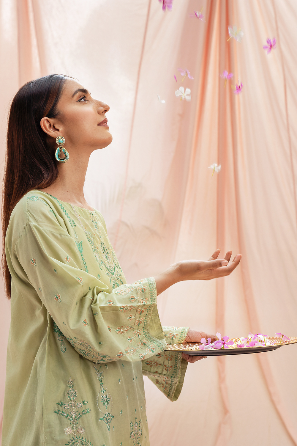 1 PC Stitched | Pima Embroidered Lawn Shirt