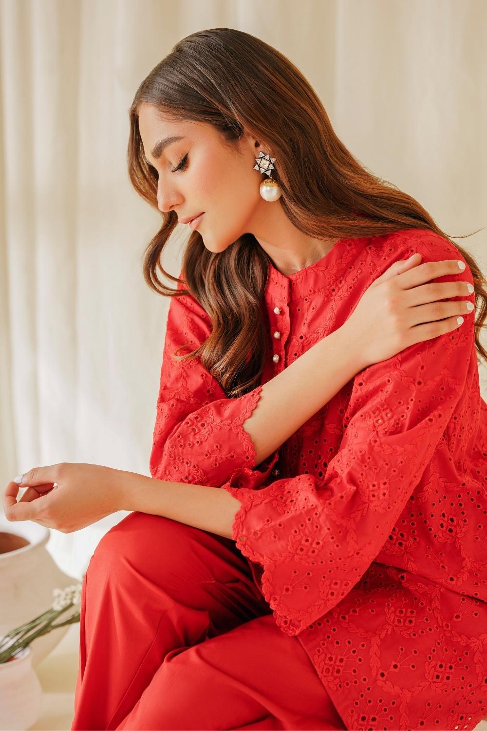 2 PC Stitched | Lawn Embroidered Shirt + Trouser