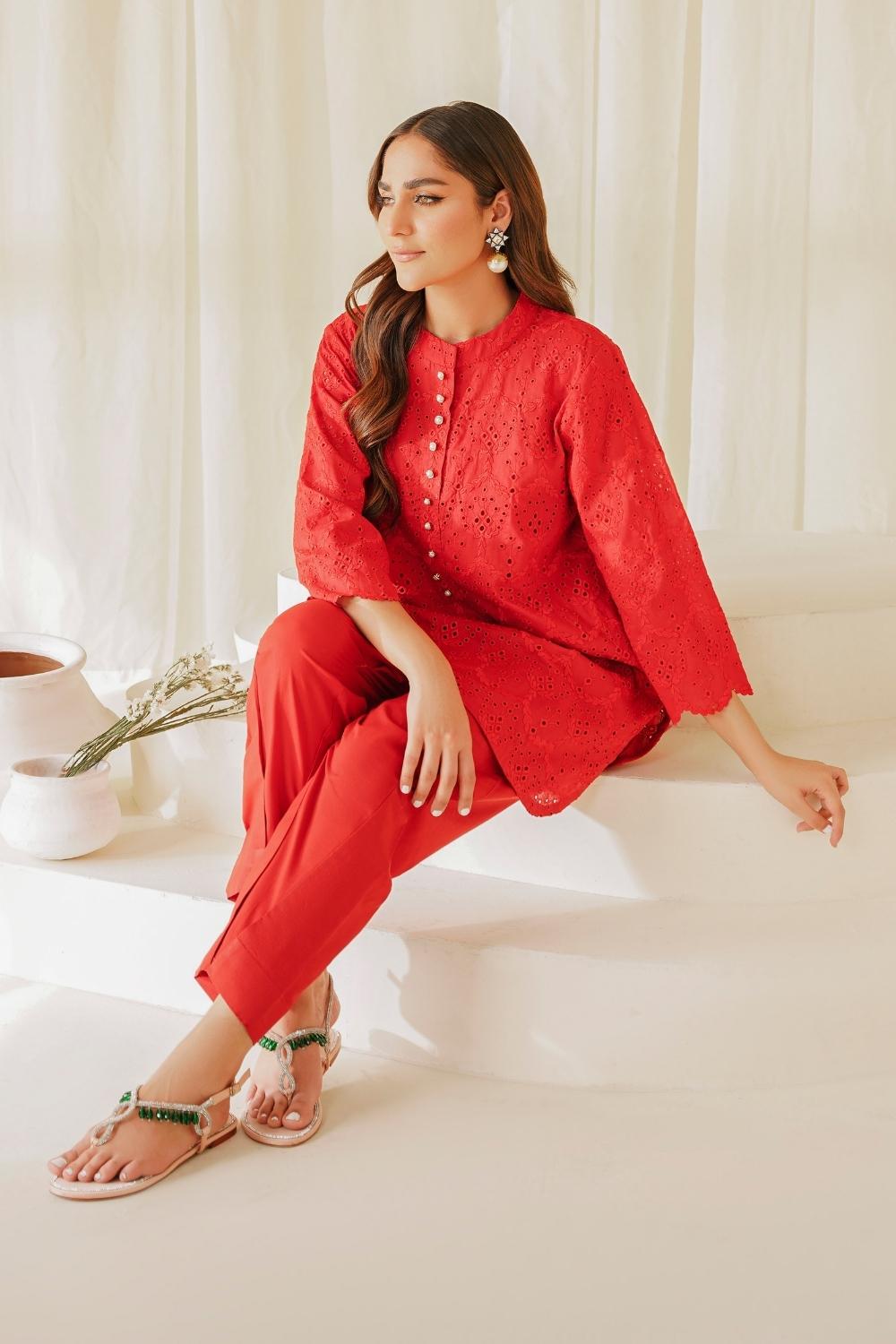 2 PC Stitched | Lawn Embroidered Shirt + Trouser
