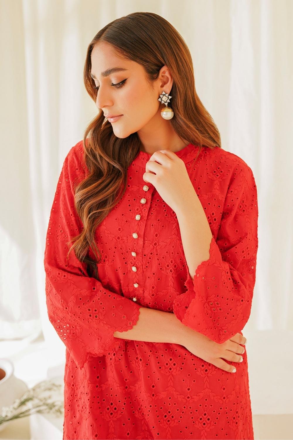 2 PC Stitched | Lawn Embroidered Shirt + Trouser