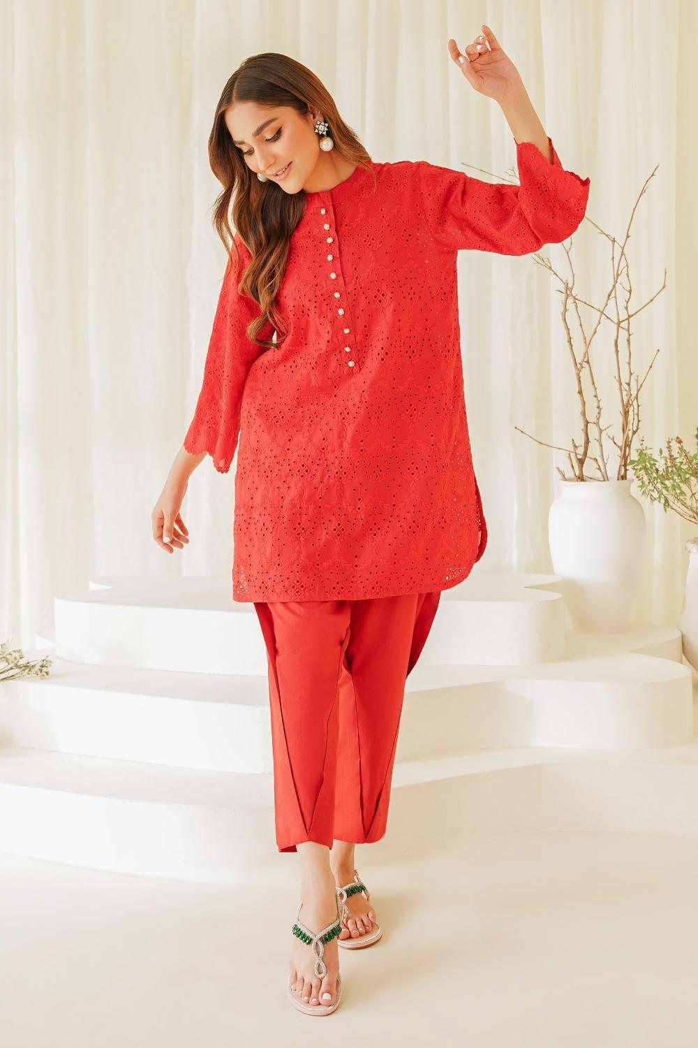 2 PC Stitched | Lawn Embroidered Shirt + Trouser