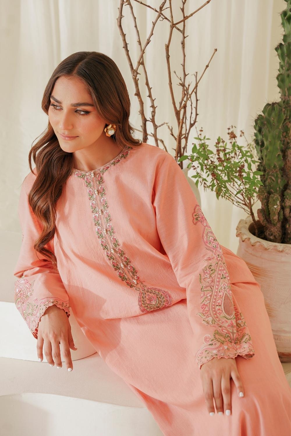 2 PC Stitched | Lawn Embroidered Shirt + Trouser