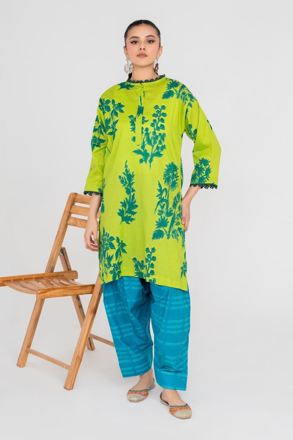 2PC Unstitched | Printed Lawn Shirt + Trouser