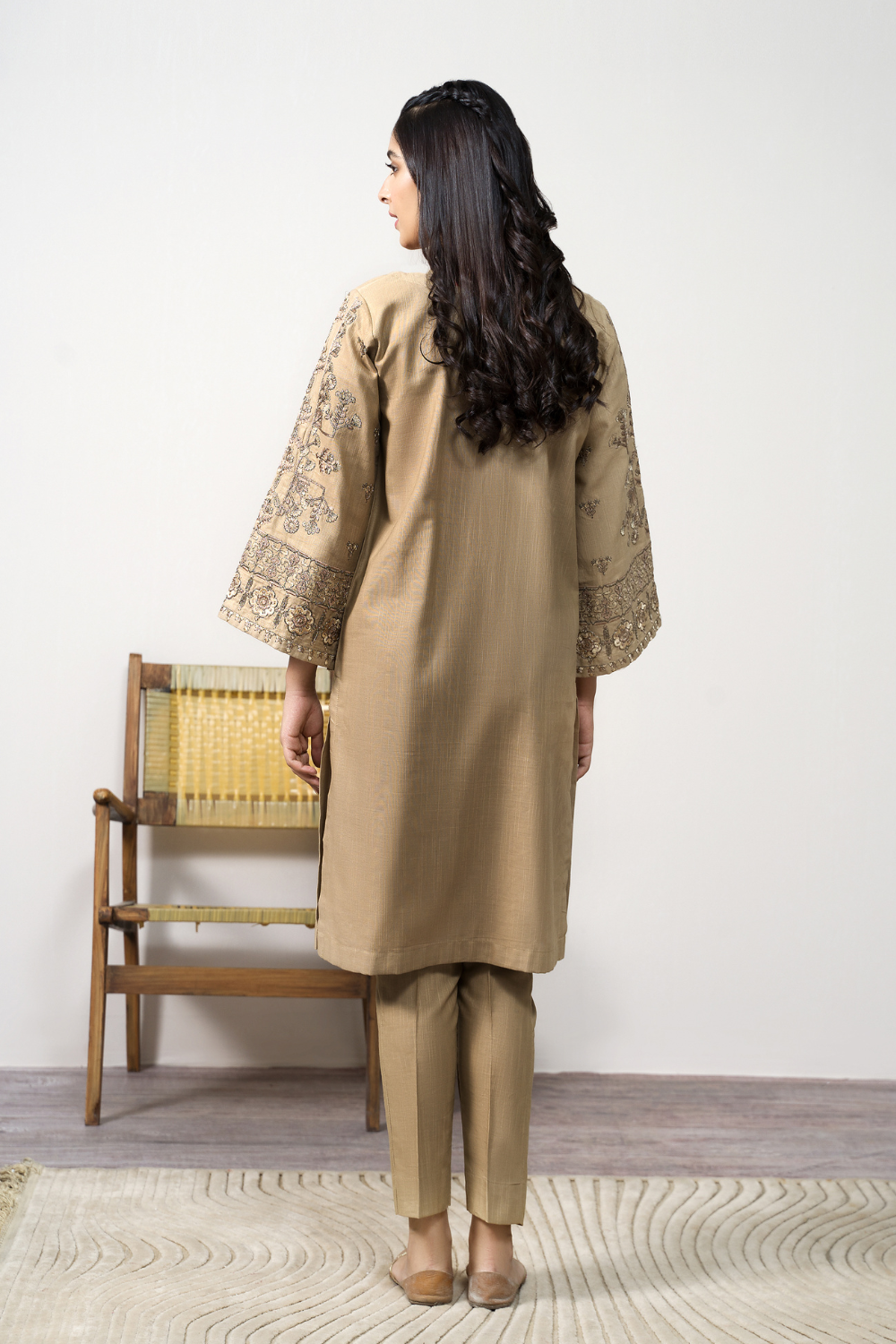 2 PC Stitched | Khaddar Embroidered Shirt + Trouser