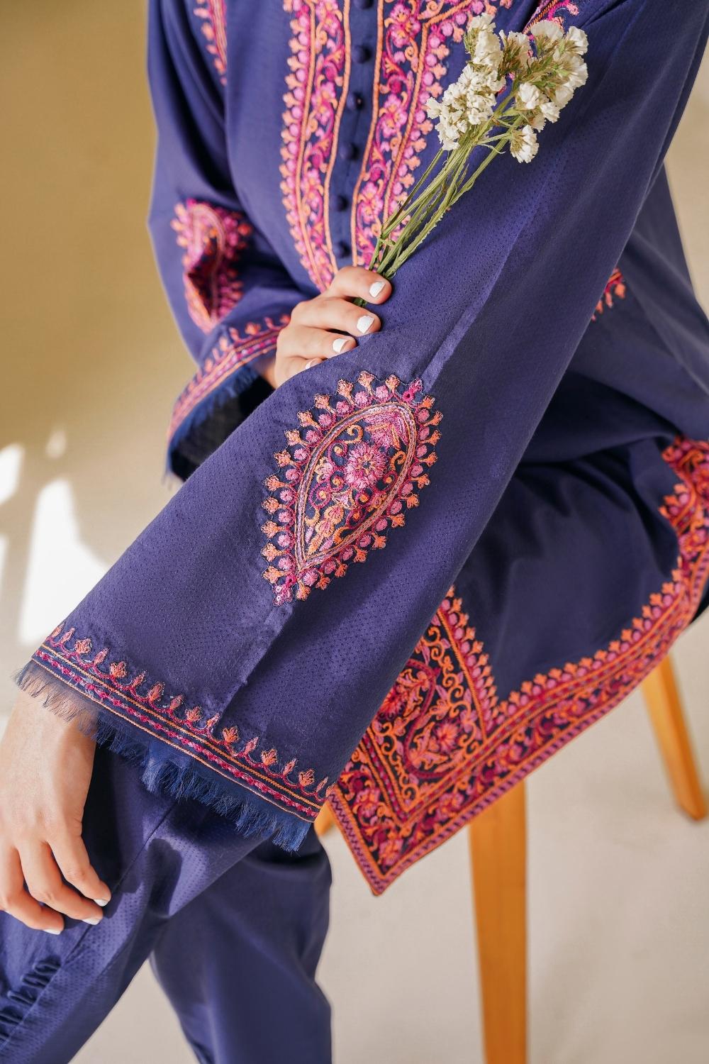 2 PC Stitched | Lawn Embroidered Shirt + Trouser