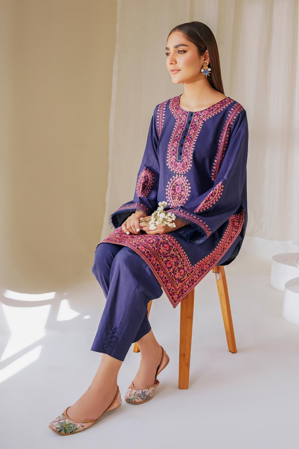 2 PC Stitched | Lawn Embroidered Shirt + Trouser