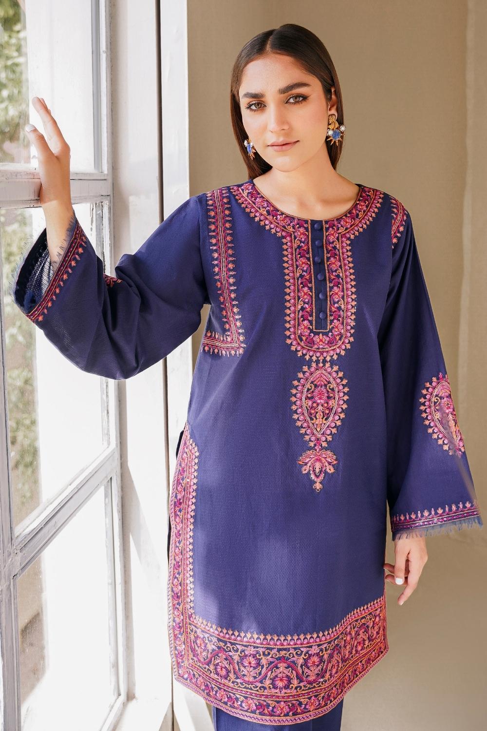 2 PC Stitched | Lawn Embroidered Shirt + Trouser