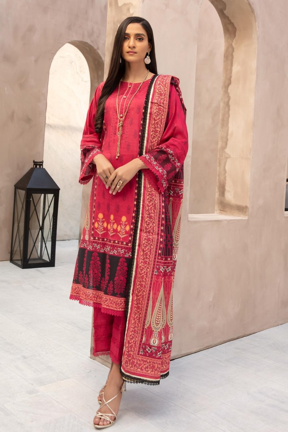 3 PC Unstitched Printed Lawn Suit