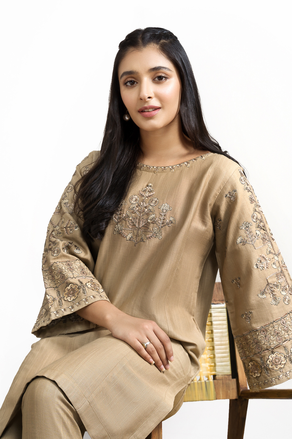 2 PC Stitched | Khaddar Embroidered Shirt + Trouser