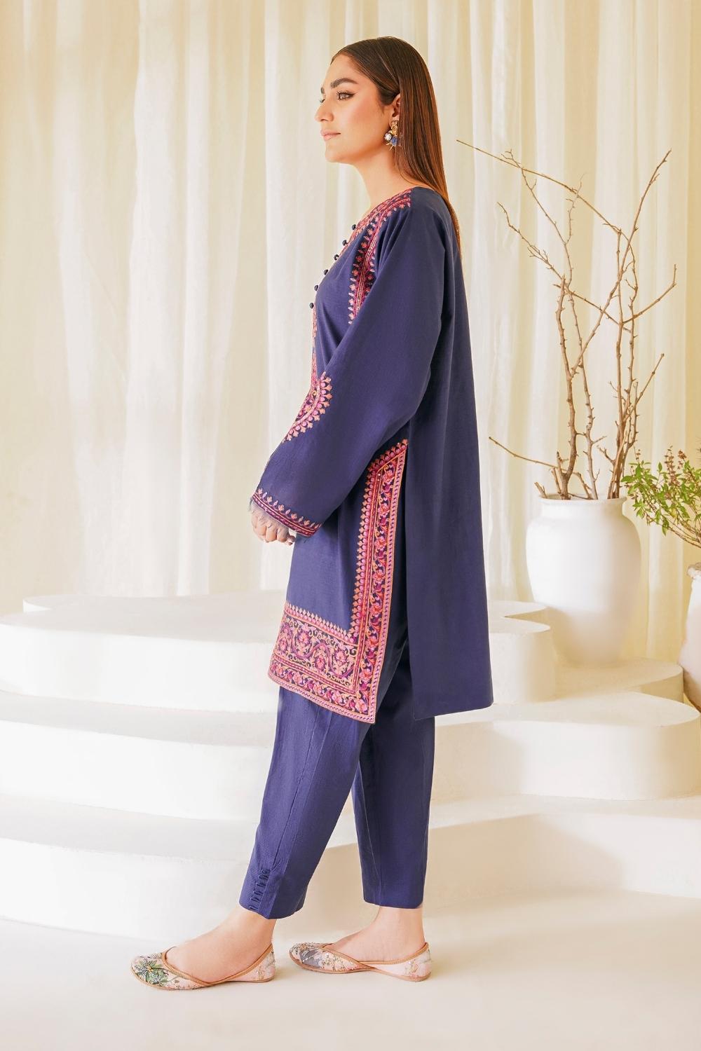 2 PC Stitched | Lawn Embroidered Shirt + Trouser