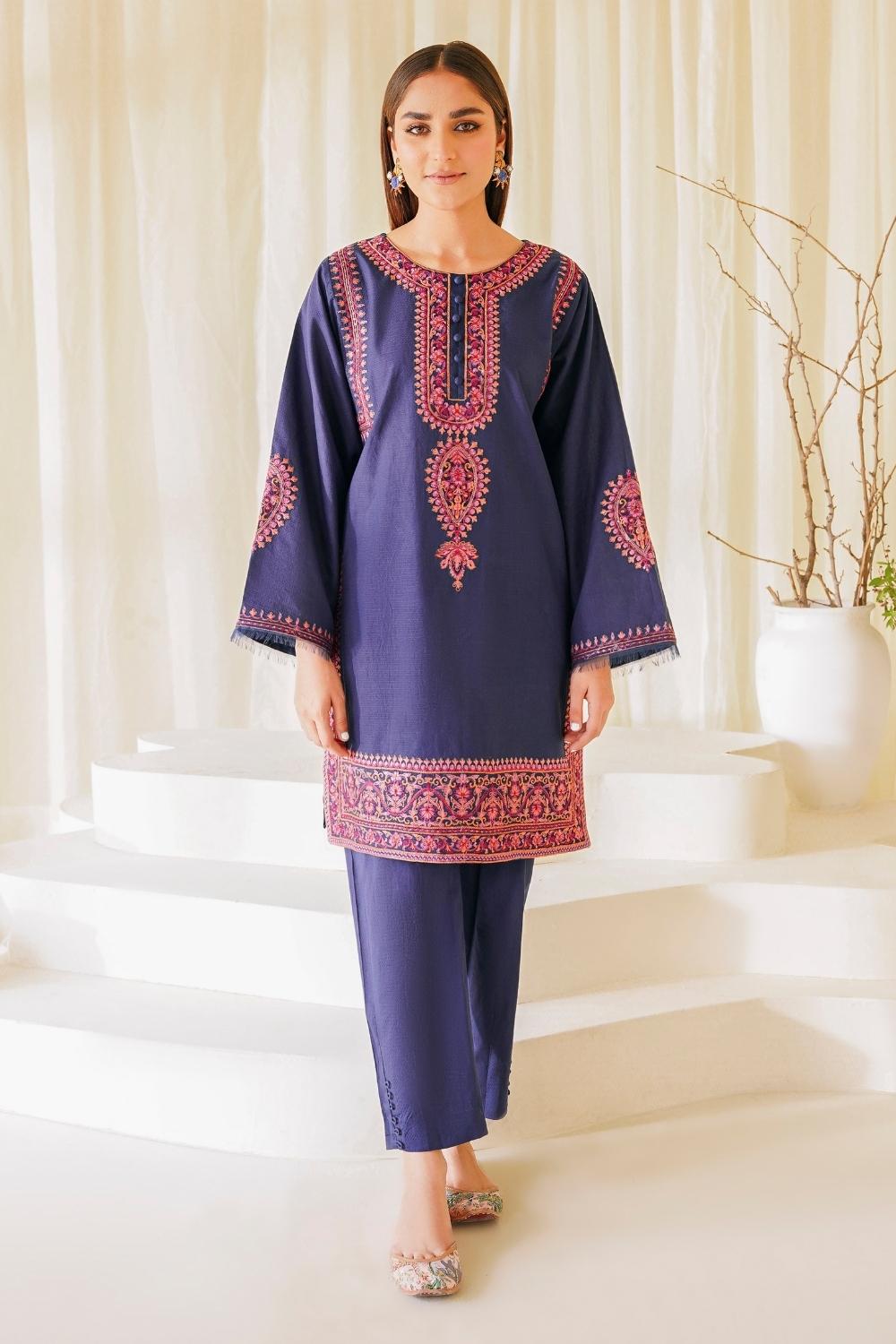 2 PC Stitched | Lawn Embroidered Shirt + Trouser