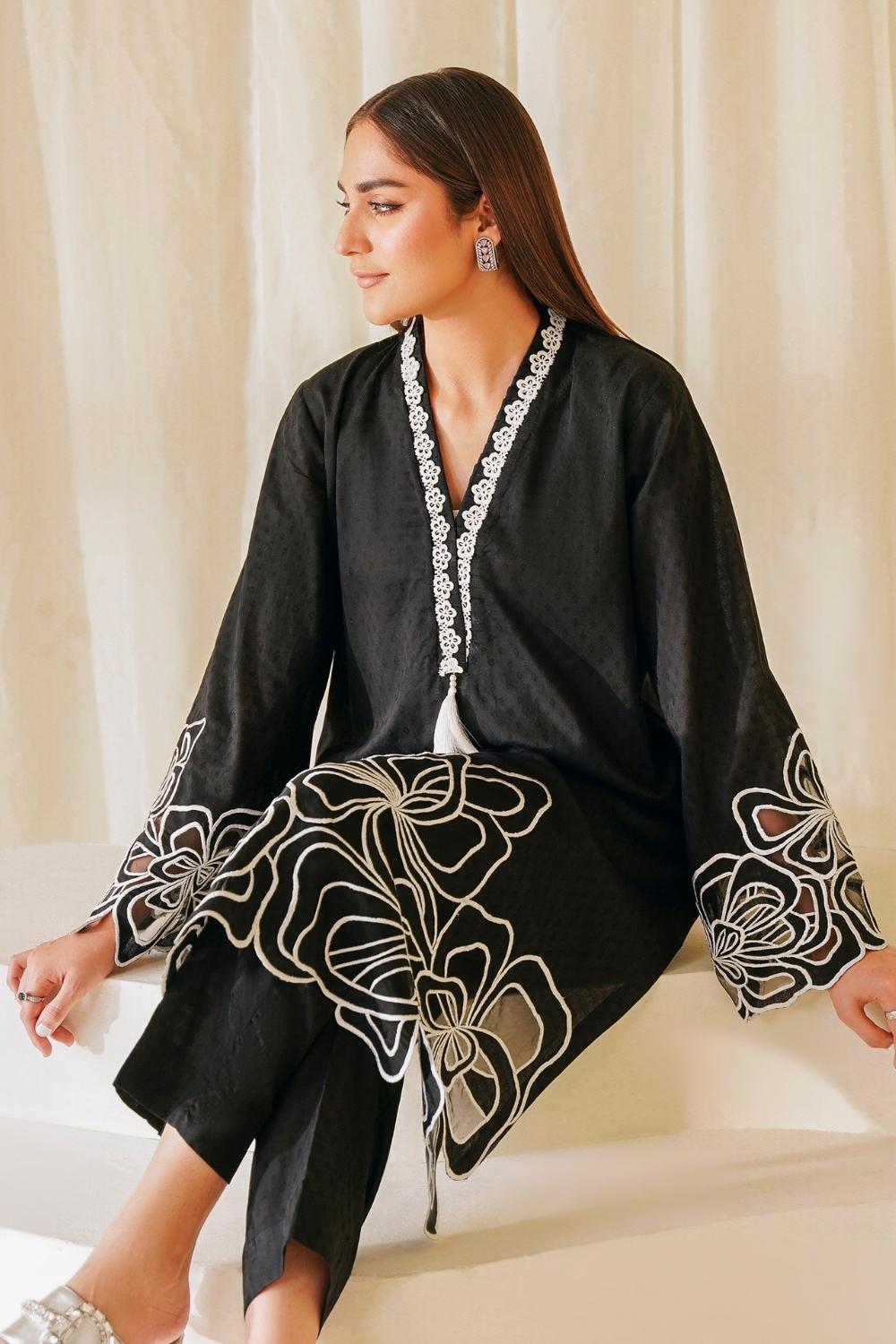 2 PC Stitched | Lawn Embroidered Shirt + Trouser