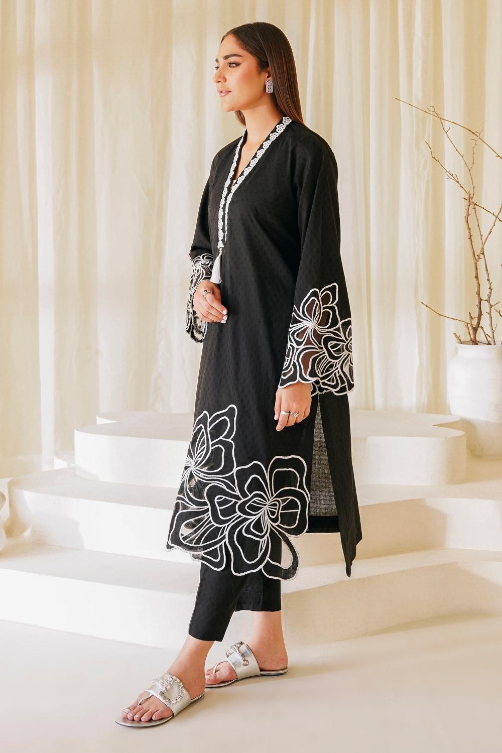 2 PC Stitched | Lawn Embroidered Shirt + Trouser