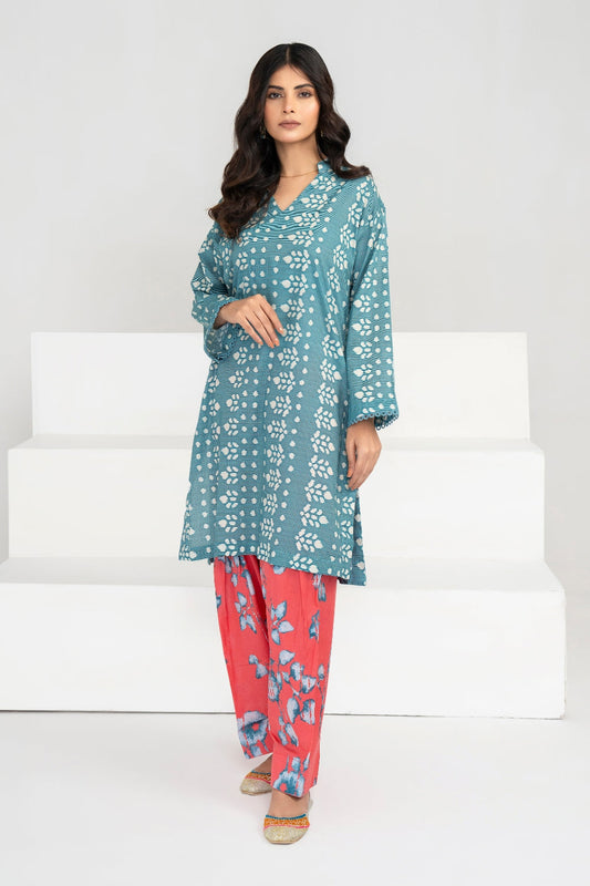 2PC Unstitched | Printed Lawn Shirt + Trouser