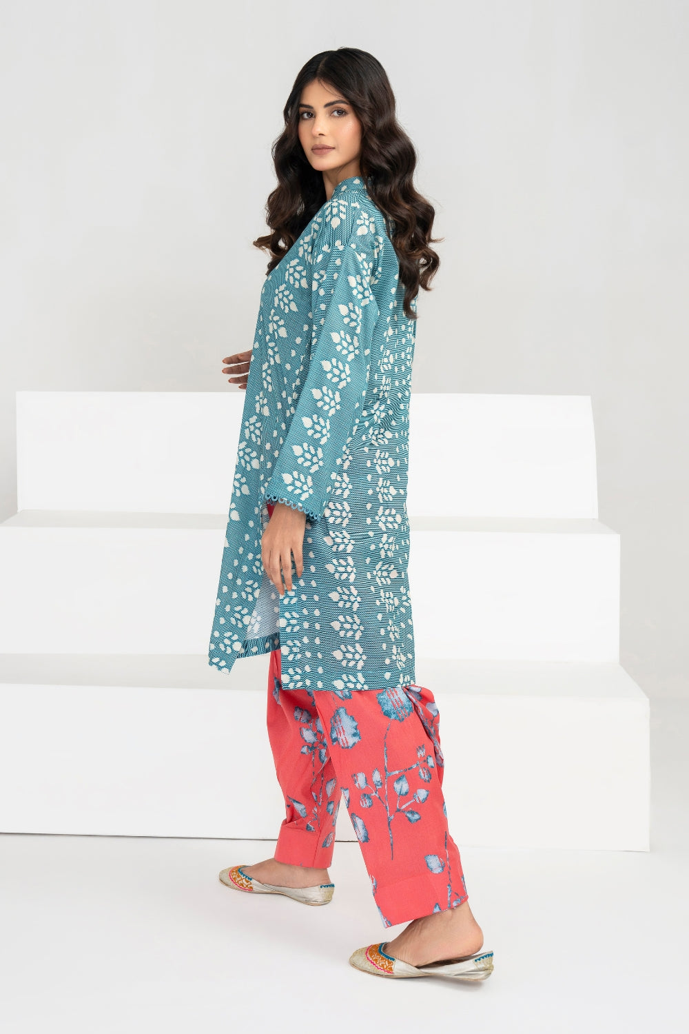 2PC Unstitched | Printed Lawn Shirt + Trouser