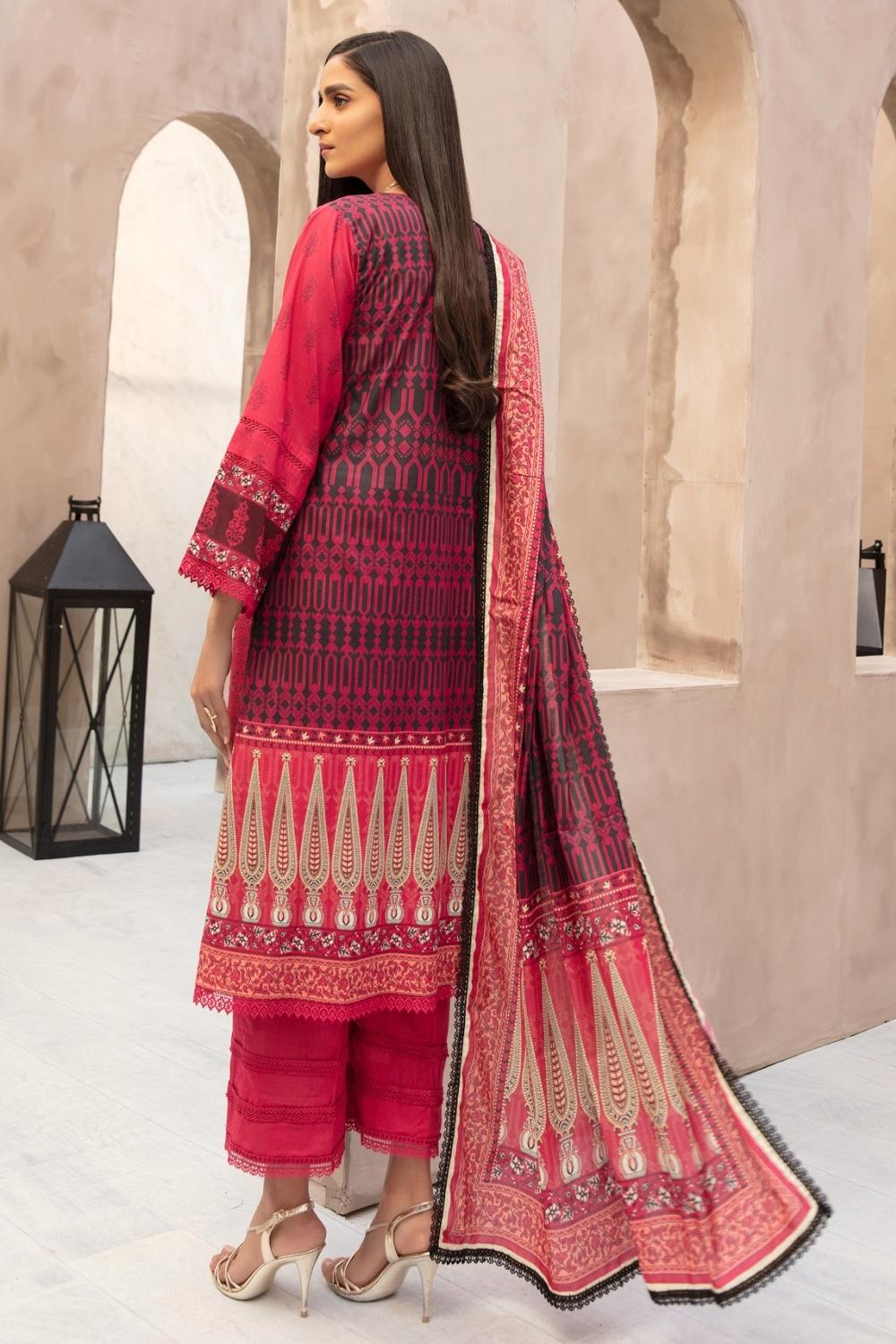 3 PC Unstitched Printed Lawn Suit