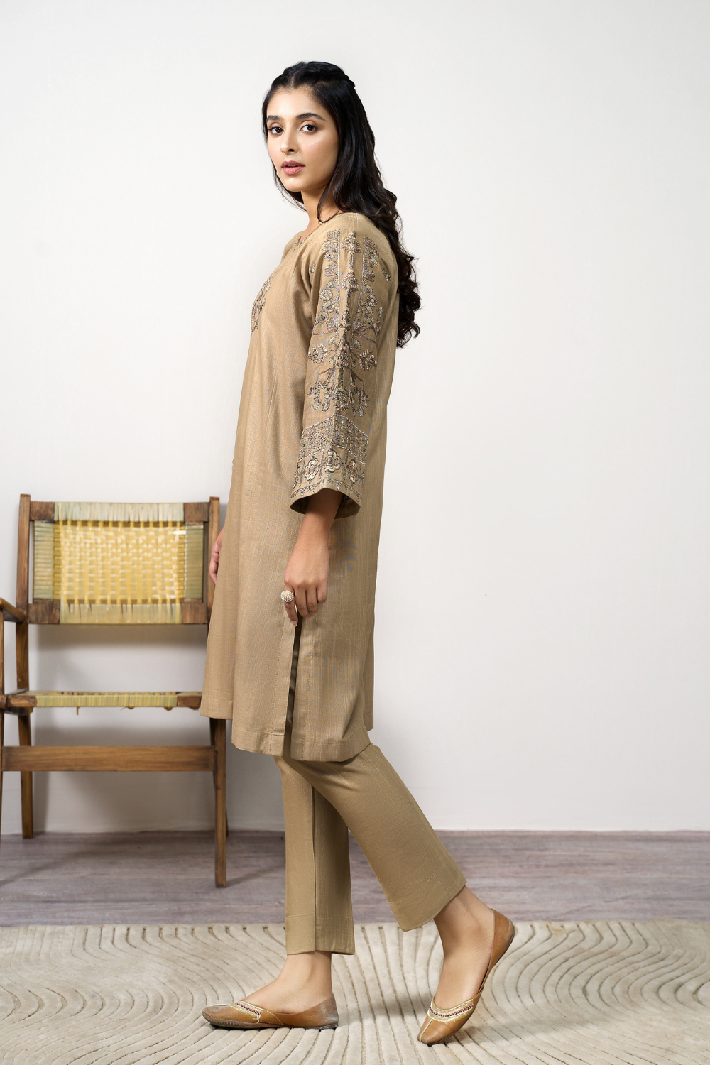 2 PC Stitched | Khaddar Embroidered Shirt + Trouser