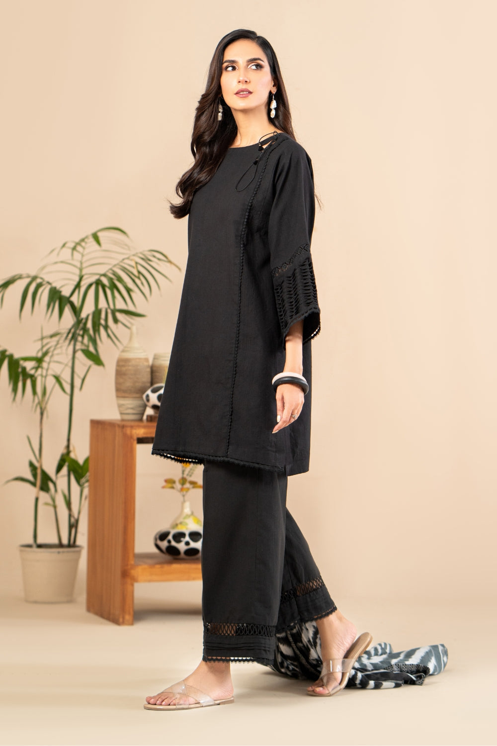 3 PC Stitched | Dobby Lawn Suit