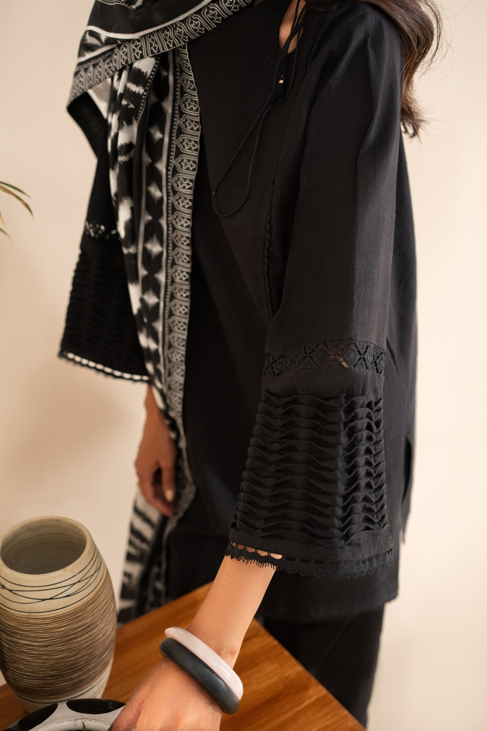 3 PC Stitched | Dobby Lawn Suit