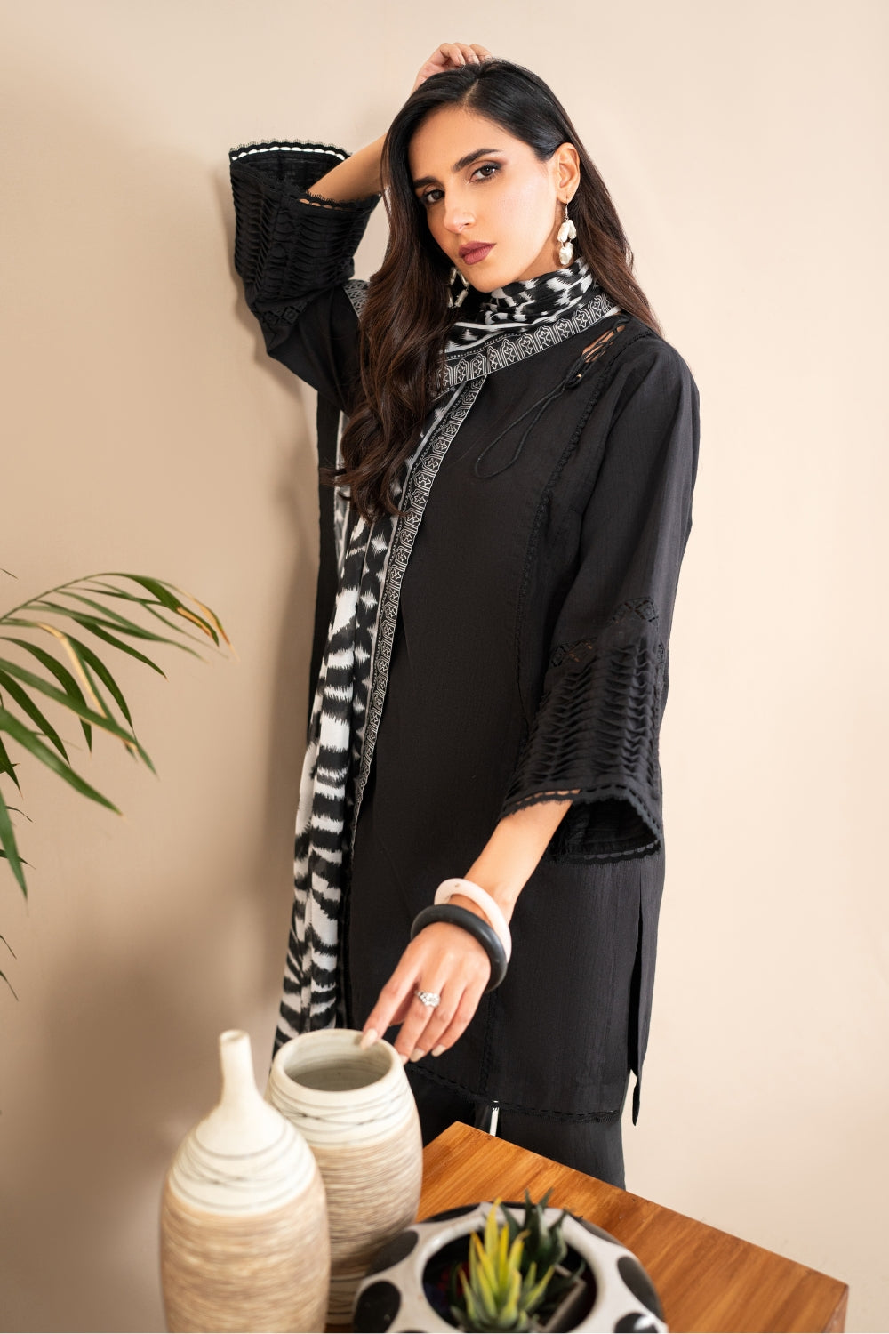 3 PC Stitched | Dobby Lawn Suit