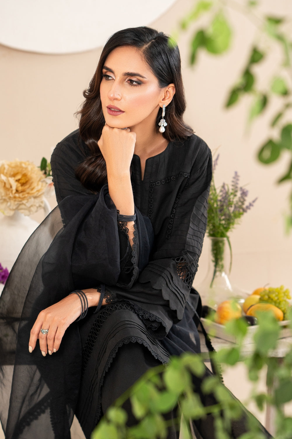 3 PC Stitched | Dobby Lawn Suit