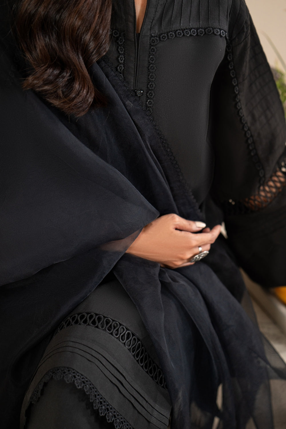 3 PC Stitched | Dobby Lawn Suit