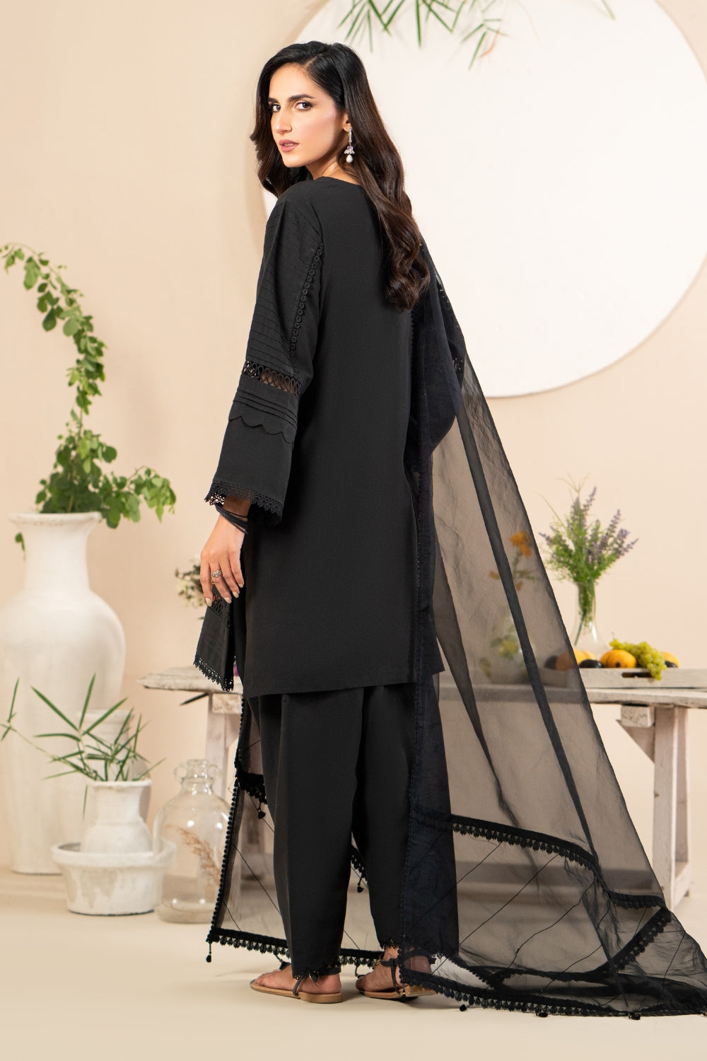 3 PC Stitched | Dobby Lawn Suit