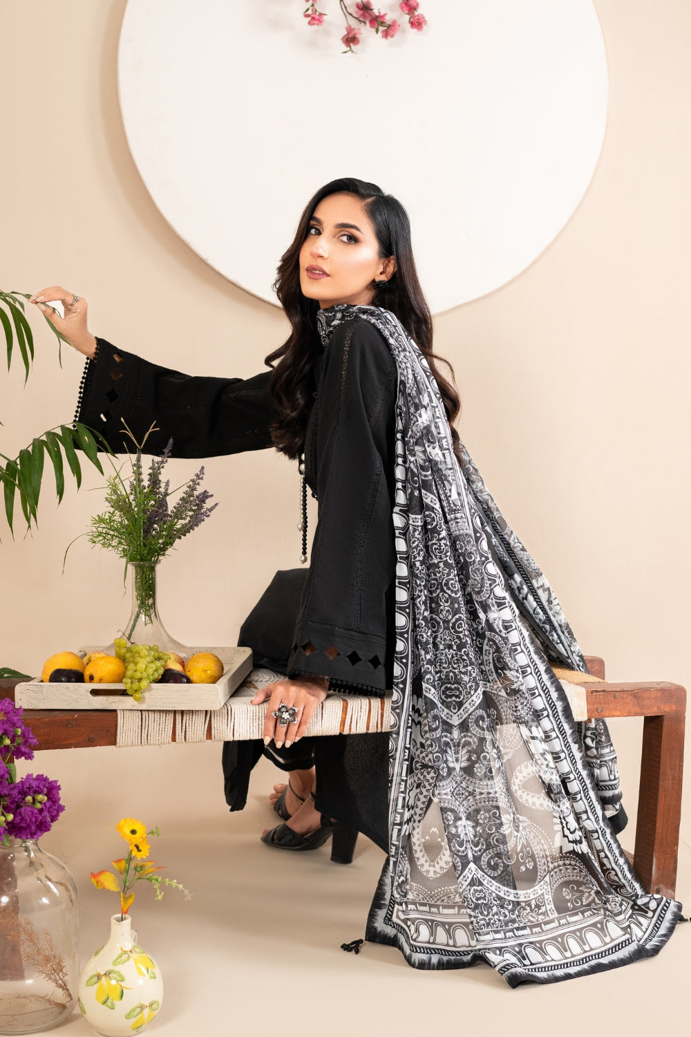 3 PC Stitched | Dobby Lawn Suit