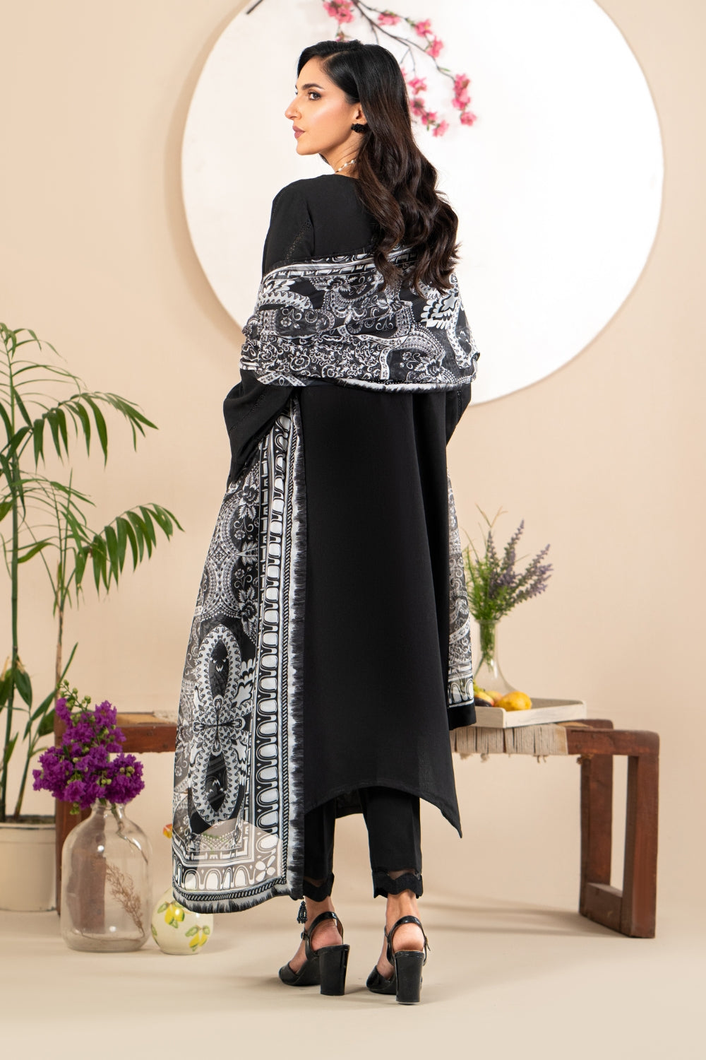 3 PC Stitched | Dobby Lawn Suit