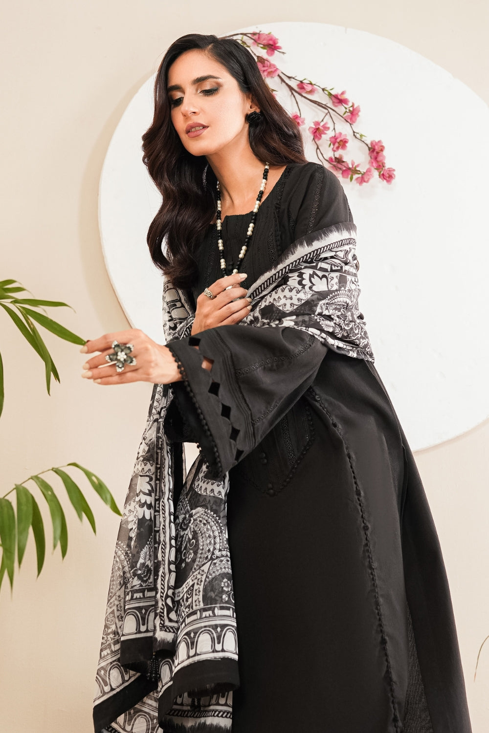 3 PC Stitched | Dobby Lawn Suit