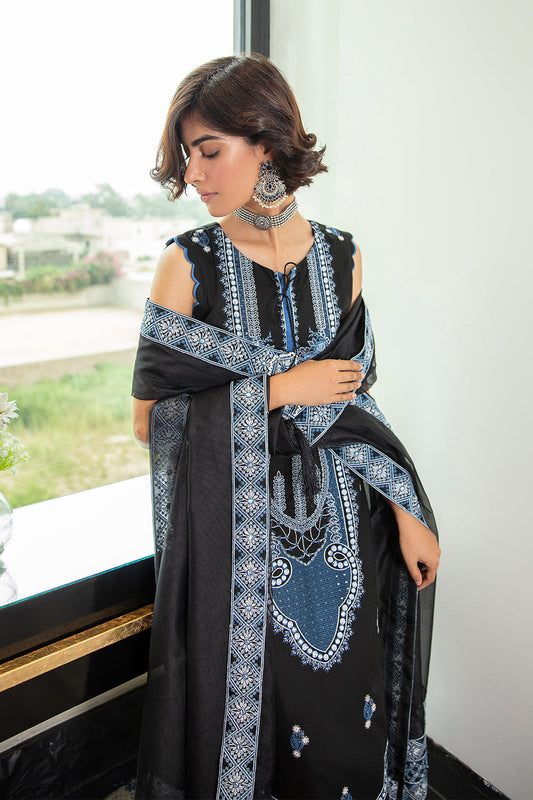 3 PC Unstitched Embroidered Suit