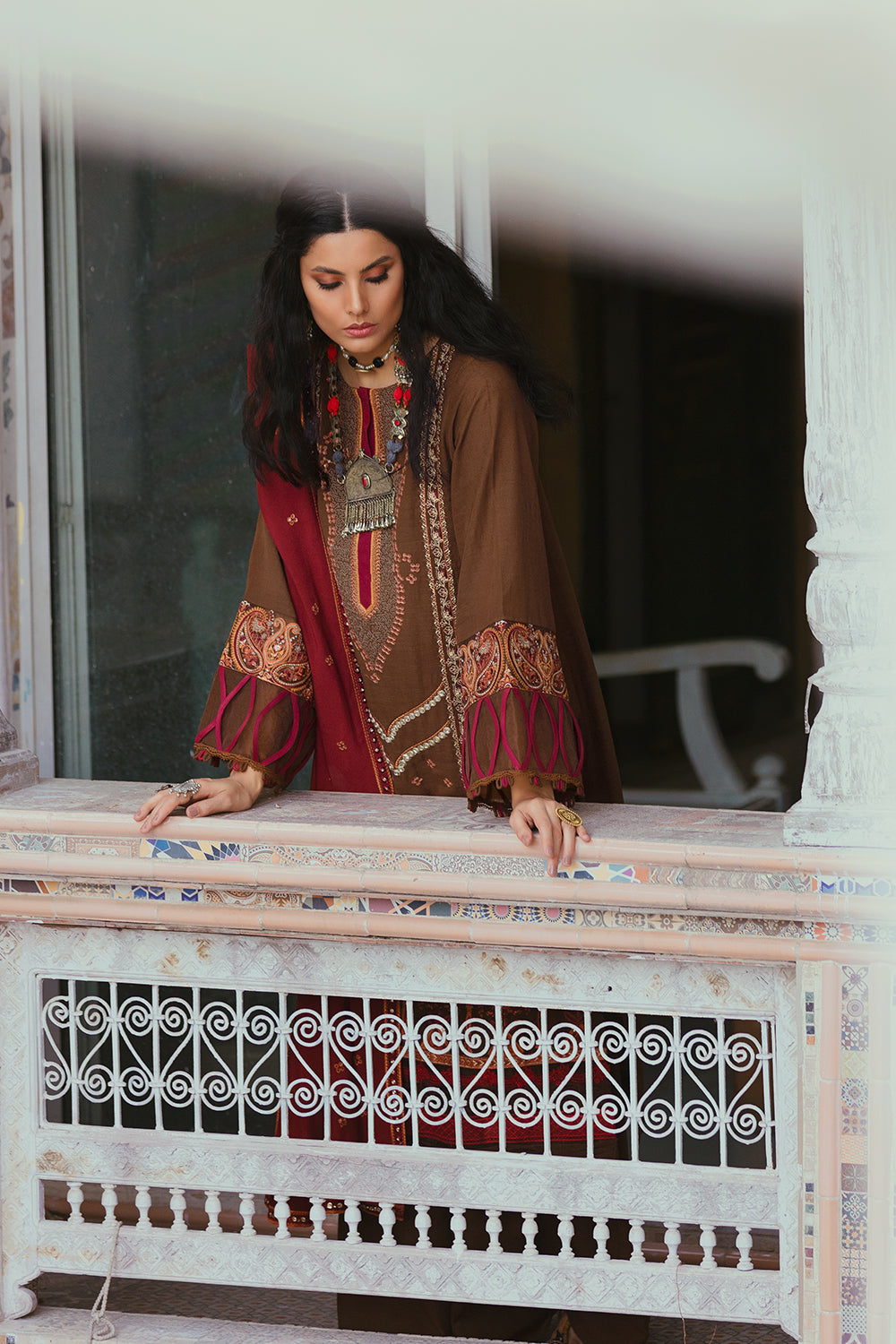 3 PC Unstitched Embroidered Suit