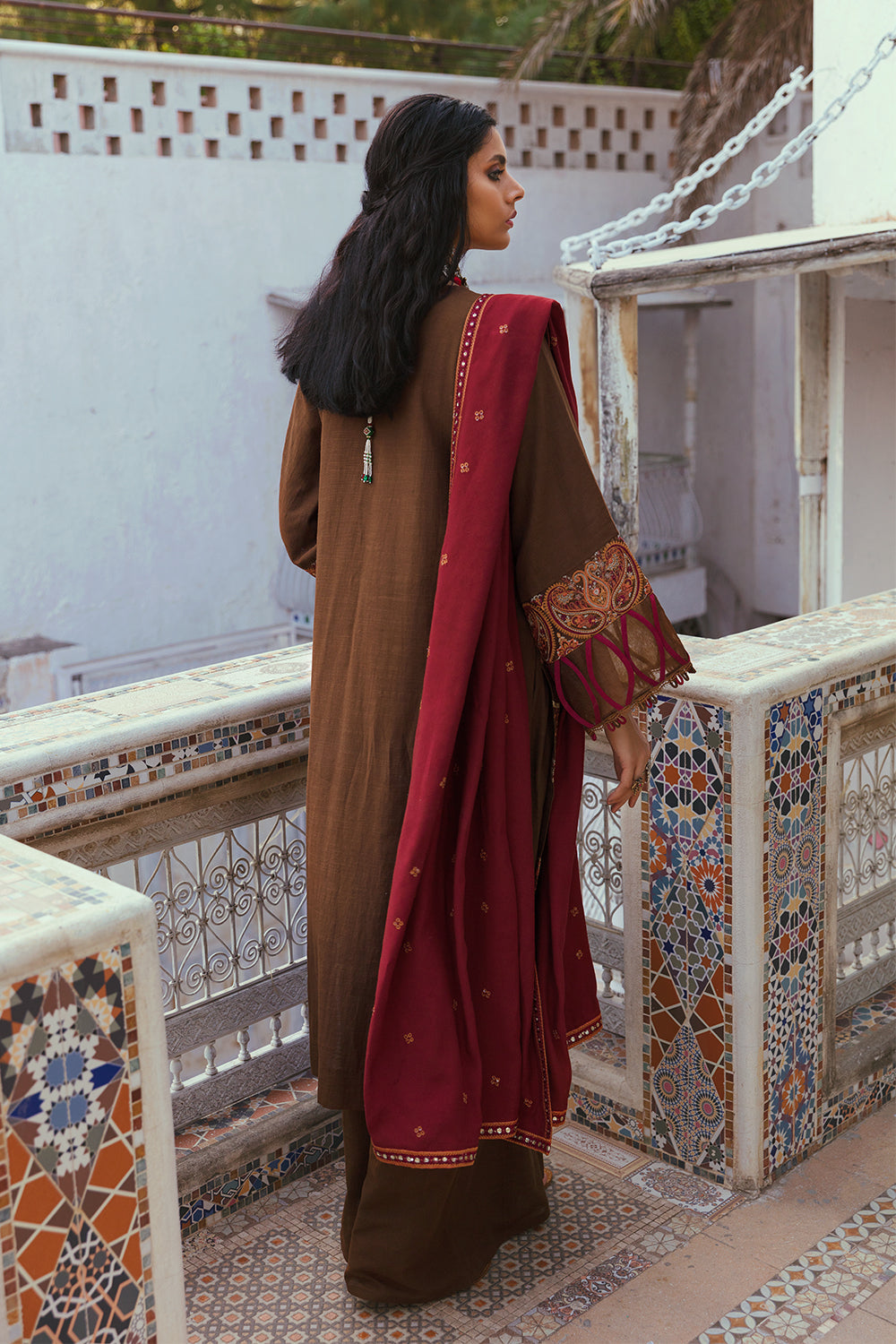 3 PC Unstitched Embroidered Suit