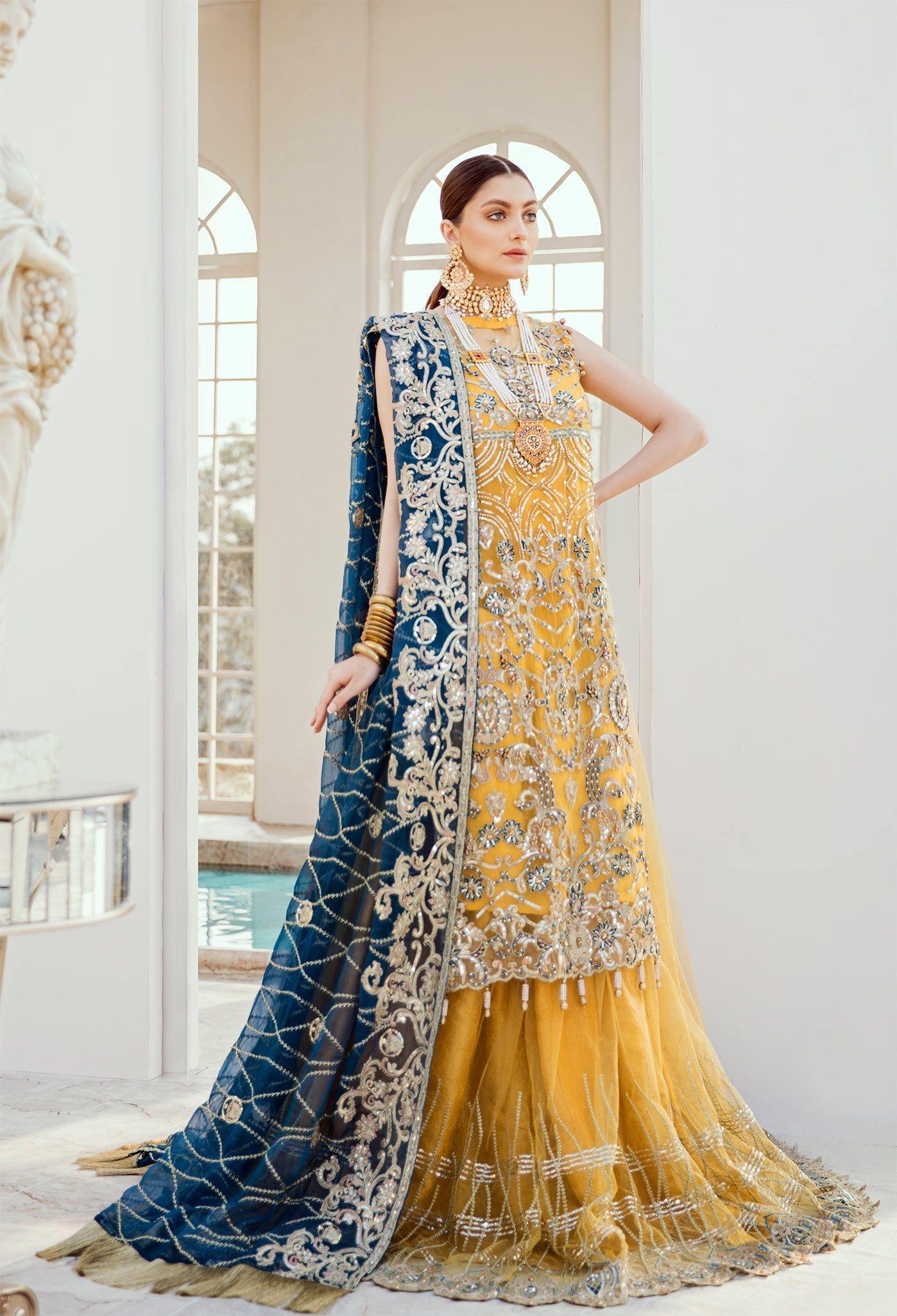 Bridal Lehenga - Exotic Deep (D-03) by Maryum N Maria priced at 19900.00