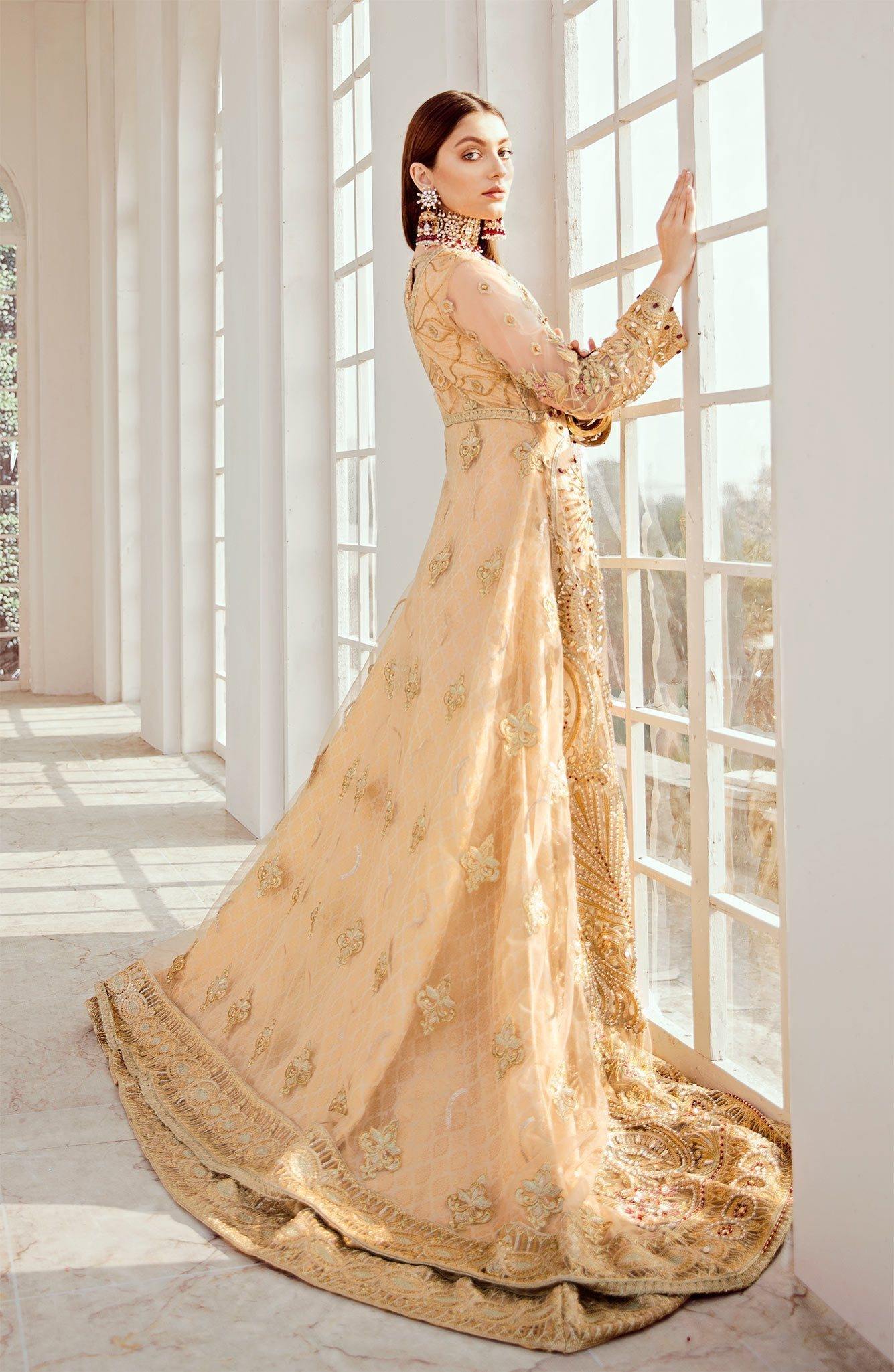 Bridal Maxi - Gilded Leaf (D-01) by Maryum N Maria priced at 23500.00